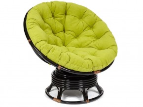 Кресло-качалка Papasan w 23/01 B с подушкой Antique brown, флок Олива в Лабытнангах - labytnangi.магазин96.com | фото