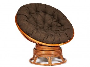 Кресло-качалка Papasan w 23/01 B с подушкой Cognac, ткань Коричневый в Лабытнангах - labytnangi.магазин96.com | фото