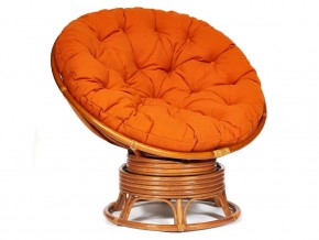 Кресло-качалка Papasan w 23/01 B с подушкой Cognac, ткань Оранжевый в Лабытнангах - labytnangi.магазин96.com | фото