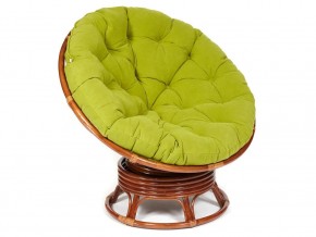 Кресло-качалка Papasan w 23/01 B с подушкой Pecan, флок Олива в Лабытнангах - labytnangi.магазин96.com | фото