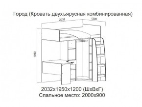 Кровать двухъярусная комбинированная в Лабытнангах - labytnangi.магазин96.com | фото