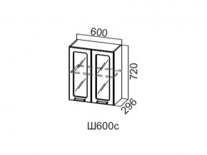 Ш600с/720 Шкаф навесной 600/720 (со стеклом) в Лабытнангах - labytnangi.магазин96.com | фото