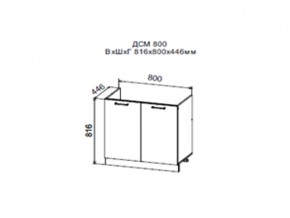 Шкаф нижний ДСМ800 под мойку в Лабытнангах - labytnangi.магазин96.com | фото